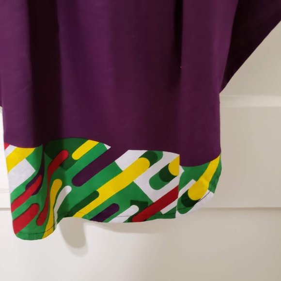 Rainbow multi-colored tiered high-low skirt - Picture 4 of 12